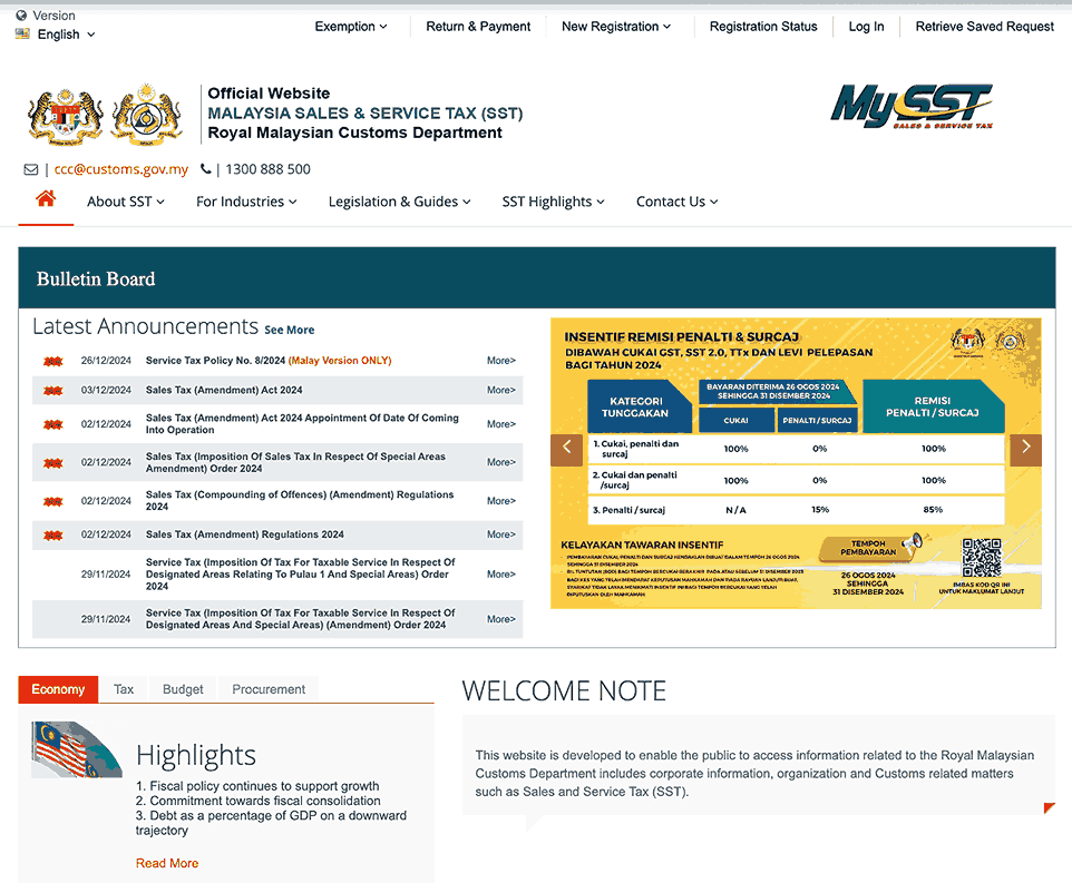mysst dashboard